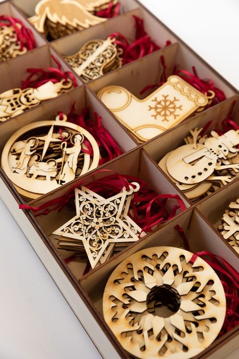 Wooden Christmas Tree Decoration Collection